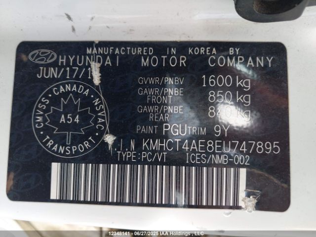 KMHCT4AE8EU747895 Hyundai dohc gdi gamma