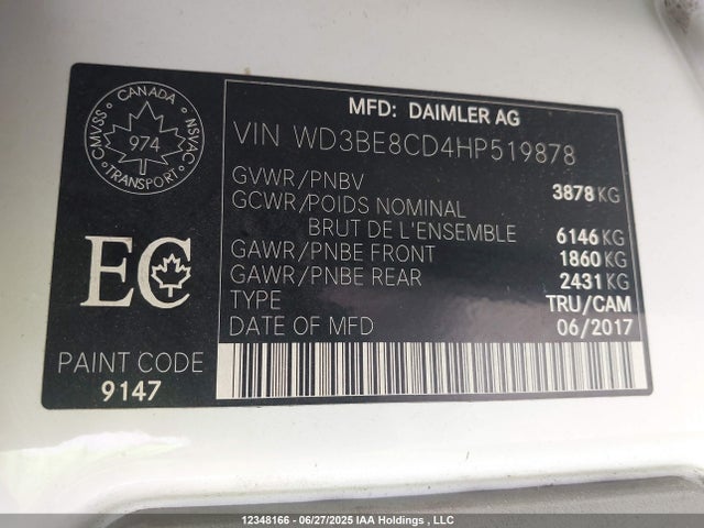 Mercedes-Benz om642 2017 WD3BE8CD4HP519878 Image 8