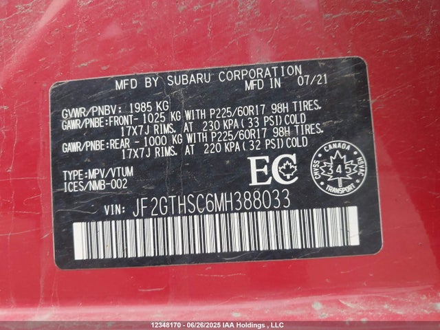 JF2GTHSC6MH388033 Subaru na