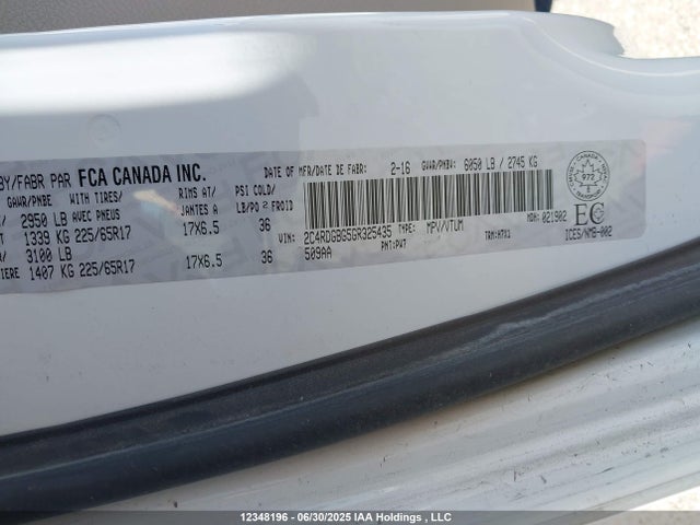 2C4RDGBG5GR325435 Dodge 2016