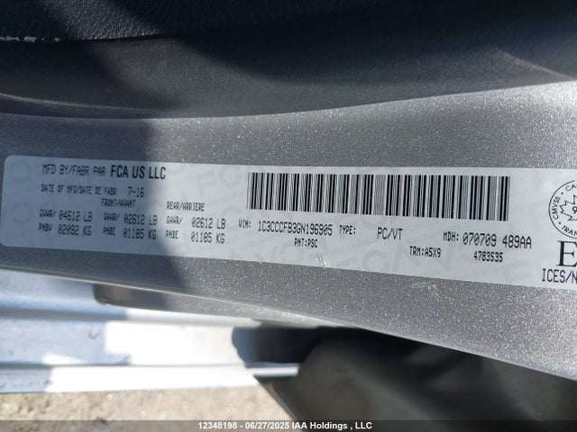 Chrysler 200 2016 1C3CCCFB3GN196905 Image 9