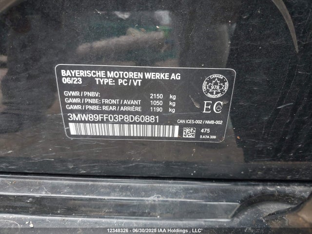 3MW89FF03P8D60881 BMW 2023
