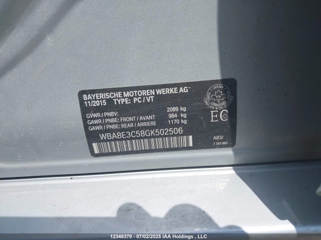 WBA8E3C58GK502506 BMW 328I