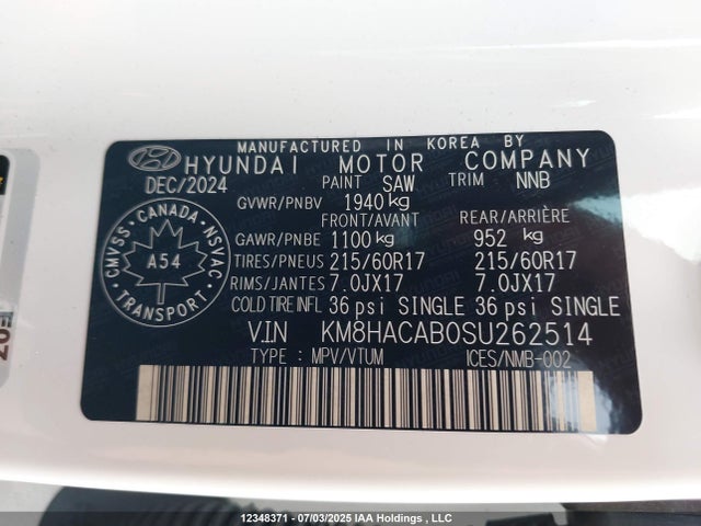 KM8HACAB0SU262514 Hyundai mpi nu pe