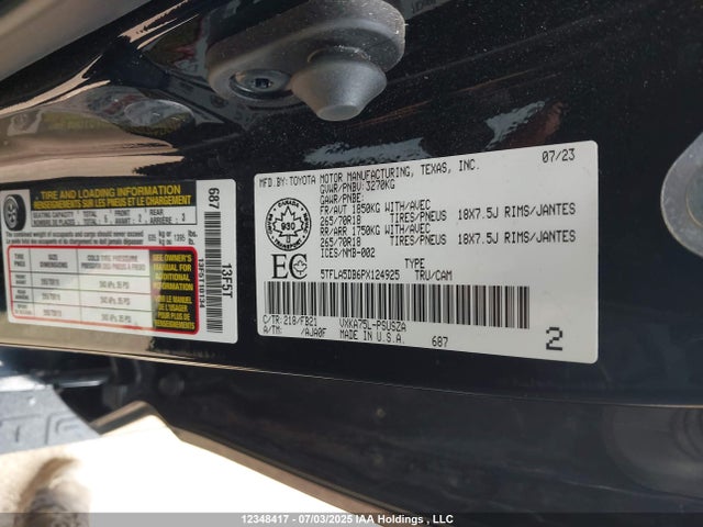 Toyota v35a-fts 2023 5TFLA5DB6PX124925 Image 17