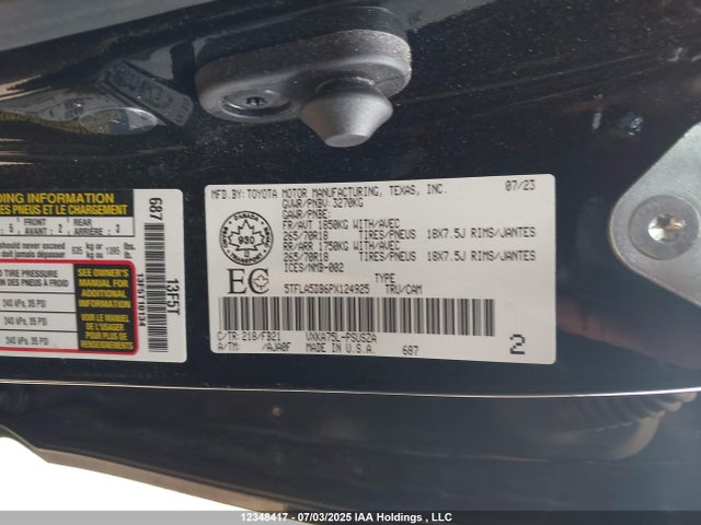Toyota v35a-fts 2023 5TFLA5DB6PX124925 Image 9