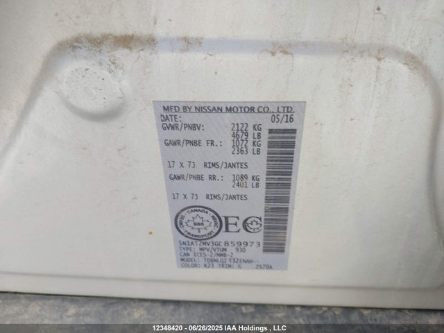 5N1AT2MV3GC859973 Nissan 2016
