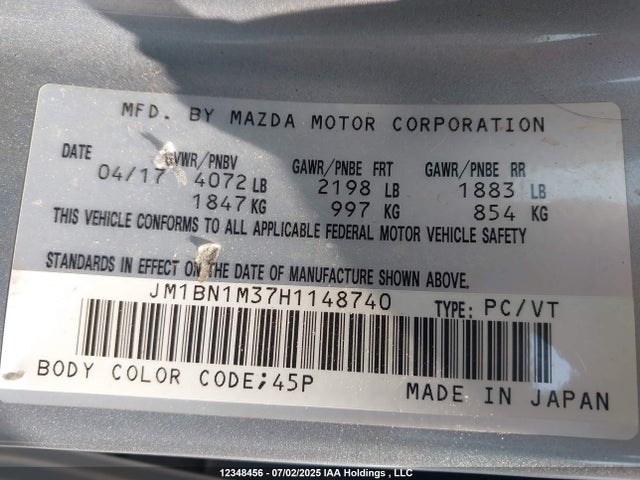 JM1BN1M37H1148740 Mazda py