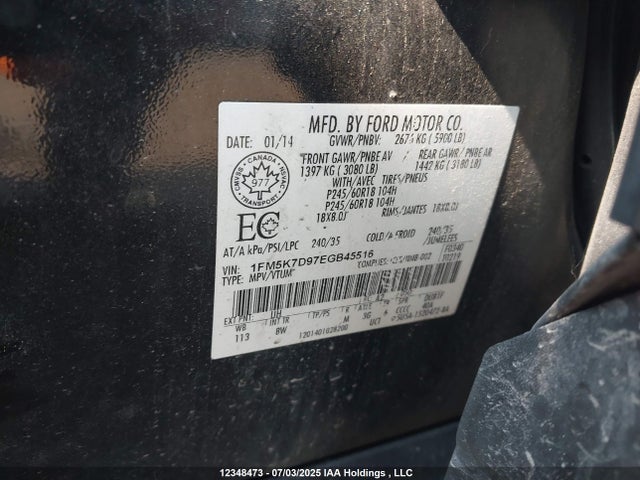 Ford Explorer 2014 1FM5K7D97EGB45516 Image 18