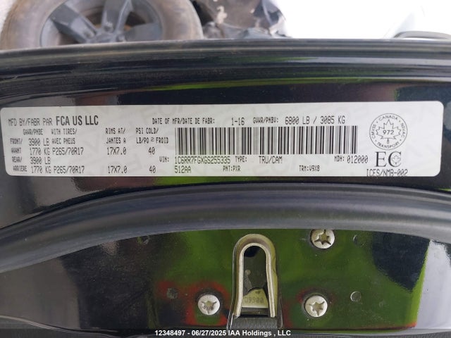 1C6RR7FGXGS255335 RAM 1500