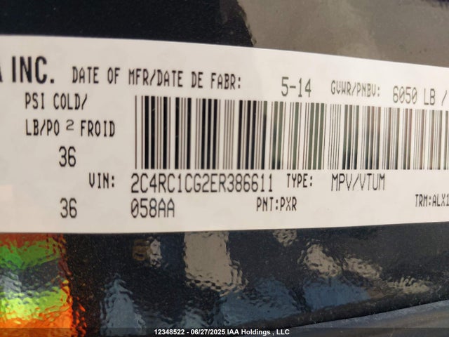 2C4RC1CG2ER386611 Chrysler 2014