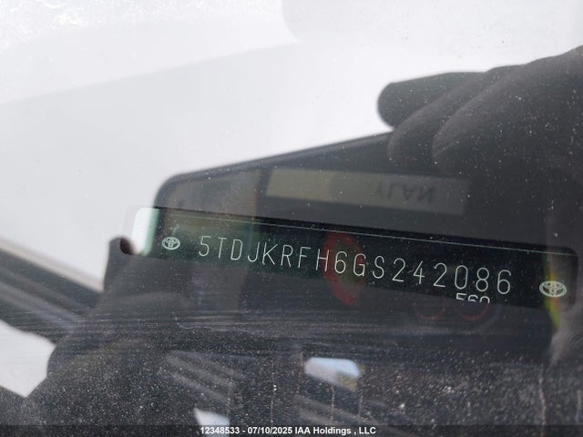 5TDJKRFH6GS242086 Toyota 2gr-fe