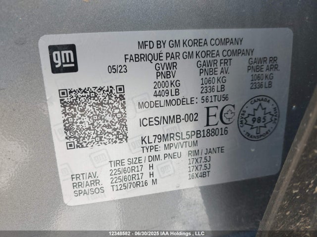 KL79MRSL5PB188016 Chevrolet l3t