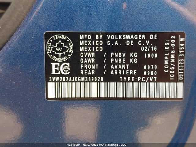 3VW267AJ0GM339028 Volkswagen Jetta