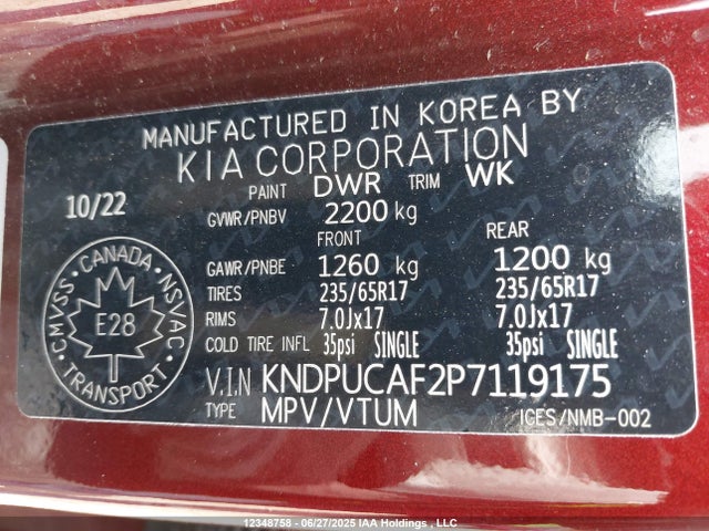 KIA gdi theta iii 2023 KNDPUCAF2P7119175 Image 9
