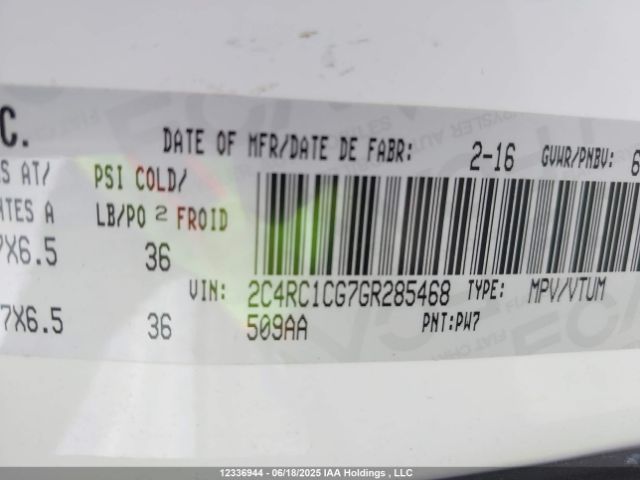 2C4RC1CG7GR285468 Chrysler Town and Country