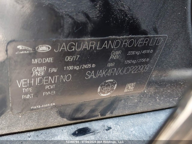 SAJAK4FNXJCP22909 Jaguar aj200d
