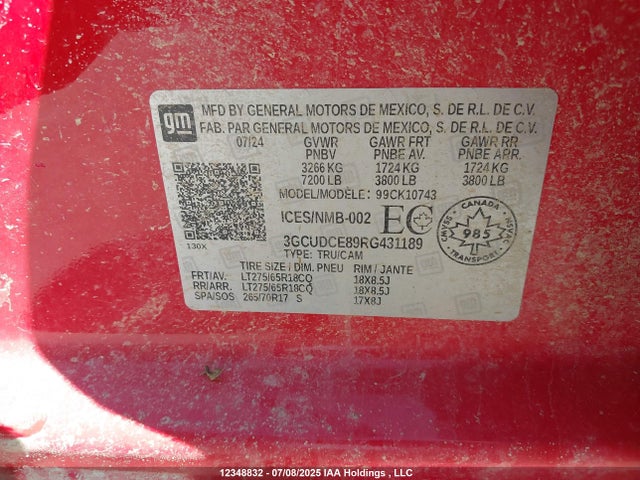 Chevrolet lz0 2024 3GCUDCE89RG431189 Image 19