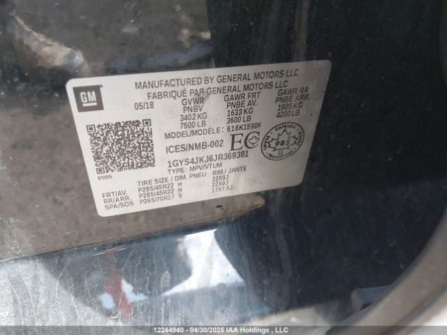 1GYS4JKJ6JR369381 Cadillac l86 -sidi: spark ignition direct injection, vvt: variable valve timing, afm, e85 max, alum