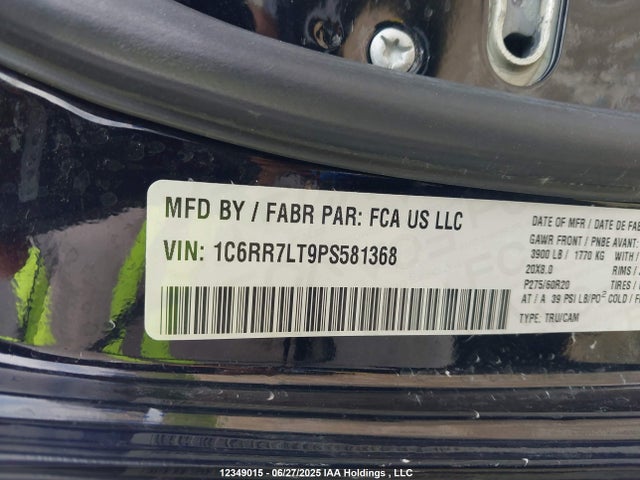 RAM 2023 2023 1C6RR7LT9PS581368 Image 19