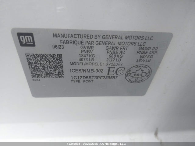 Chevrolet lfv 2023 1G1ZD5ST3PF239557 Image 9
