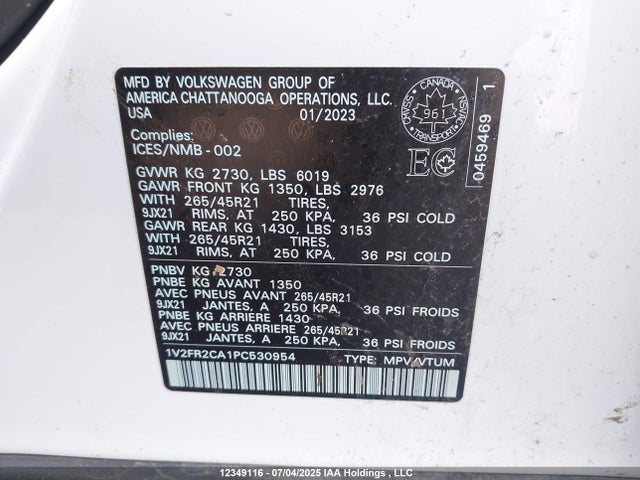 Volkswagen 3.6 fsi 2023 1V2FR2CA1PC530954 Image 9