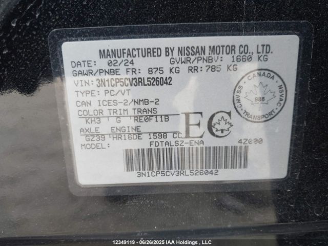 3N1CP5CV3RL526042 Nissan Kicks