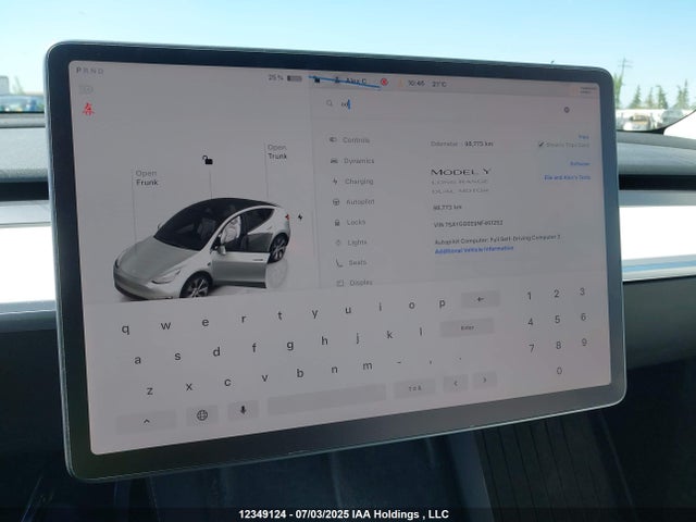 Tesla Model Y 2022 7SAYGDEE9NF461252 Image 7