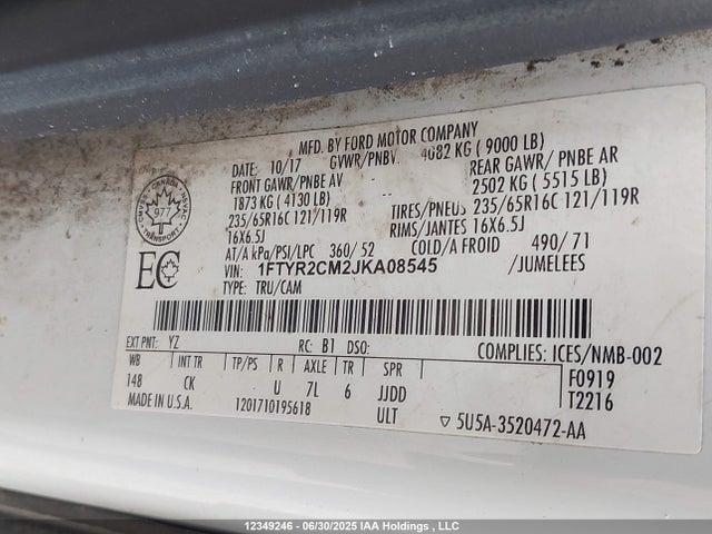 Ford 2018 2018 1FTYR2CM2JKA08545 Image 8