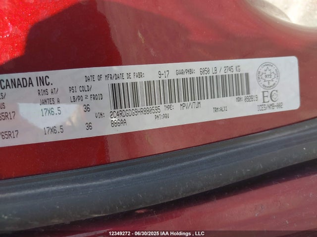 2C4RDGDG9HR880595 Dodge Grand Caravan