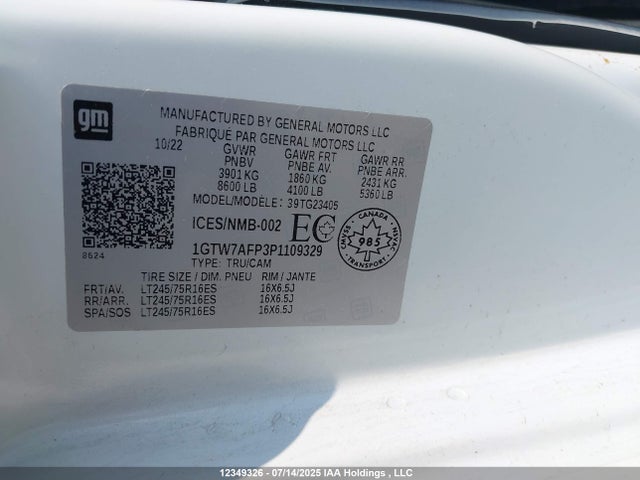 1GTW7AFP3P1109329 GMC lv1