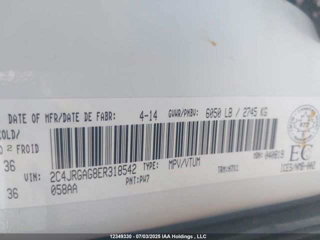 RAM Cargo Van 2014 2C4JRGAG8ER318542 Image 9