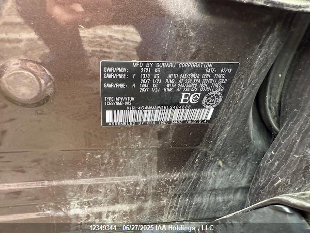 4S4WMAPD6L3404688 Subaru Ascent