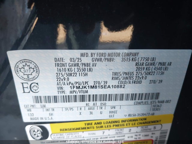 1FMJK1M81SEA10882 Ford gtdi
