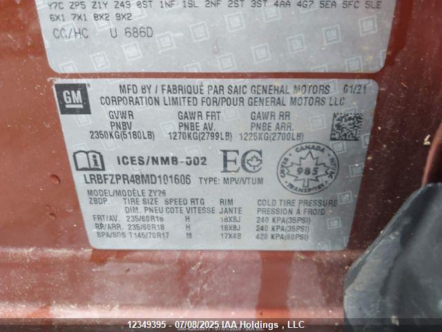 Buick Envision 2021 LRBFZPR48MD101606 Image 10