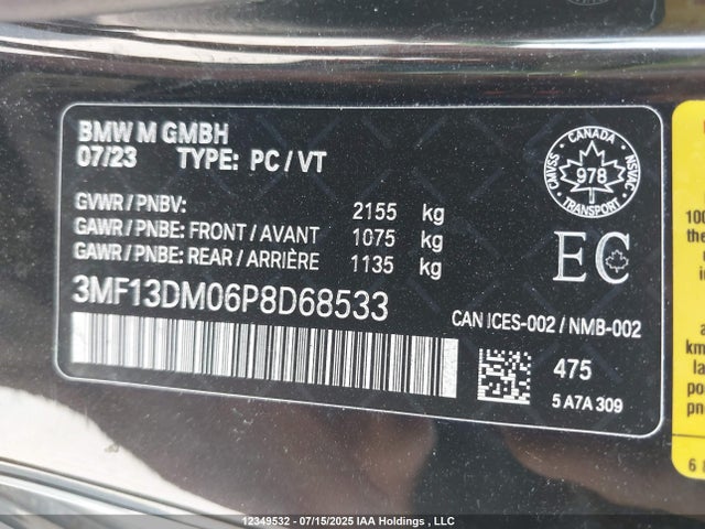 BMW M2 2023 3MF13DM06P8D68533 Image 19