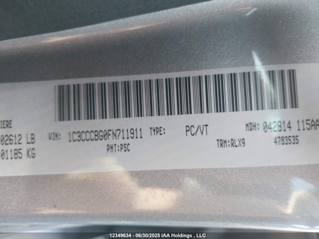 1C3CCCBG0FN711911 Chrysler 200