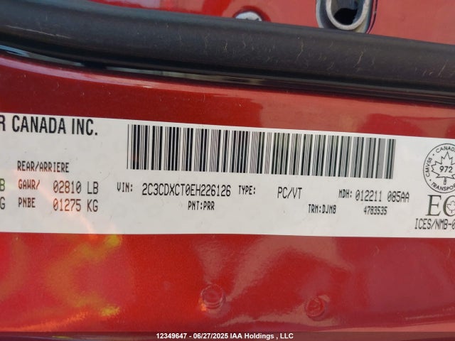 2C3CDXCT0EH226126 Dodge 2014