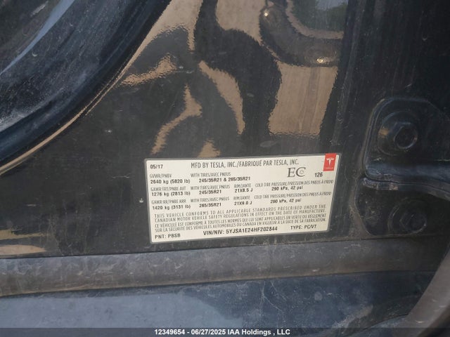 5YJSA1E24HF202844 Tesla 2017