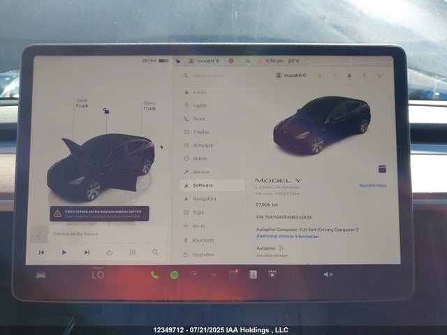 7SAYGAEEXNF533624 Tesla 2022