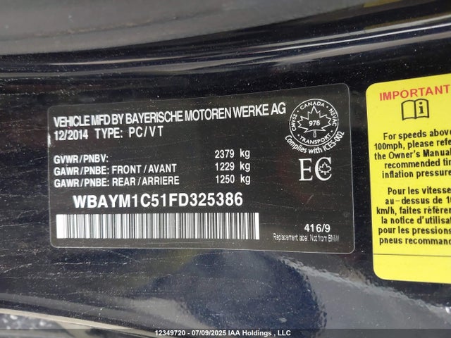 WBAYM1C51FD325386 BMW 2015