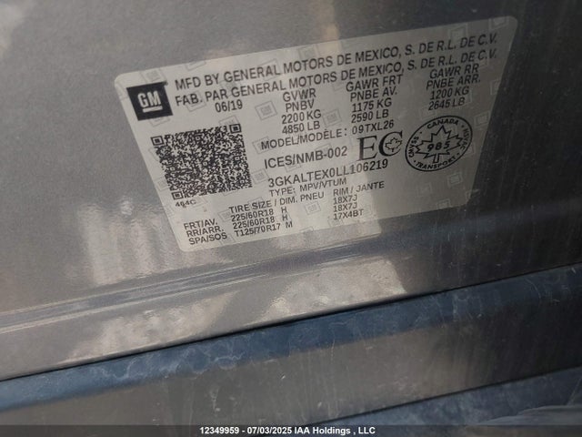 3GKALTEX0LL106219 GMC ltg