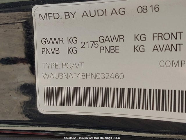 WAUBNAF48HN032460 Audi A4