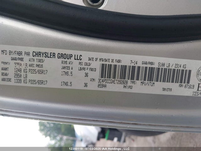 Dodge Journey 2014 3C4PDCCGXET292828 Image 9