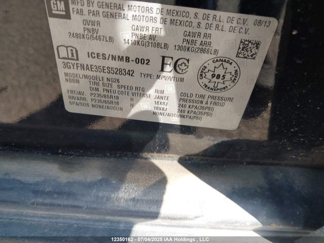 Cadillac lfx - vvt, e85 max, aluminum 2014 3GYFNAE35ES528342 Image 9