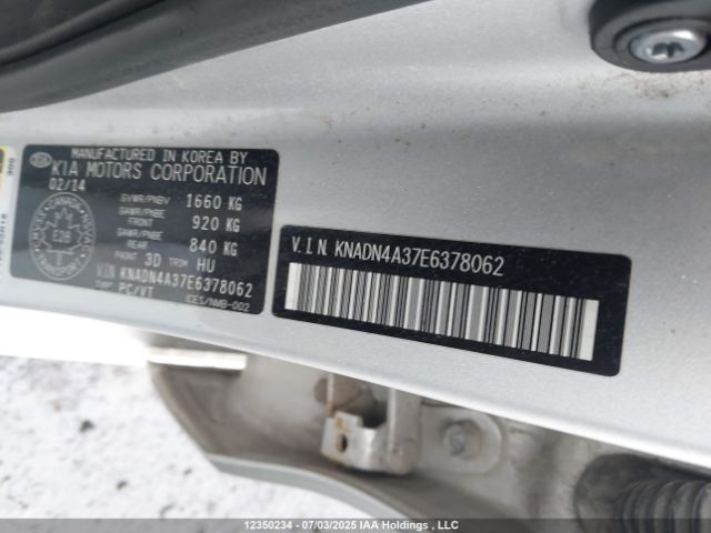 KNADN4A37E6378062 KIA dohc gamma