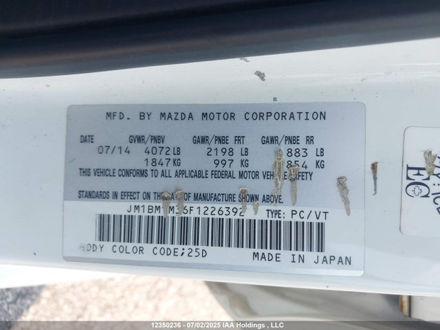 JM1BM1M36F1226392 Mazda py