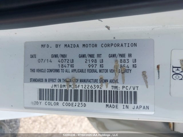 JM1BM1M36F1226392 Mazda py