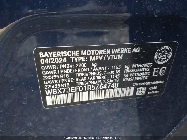 WBX73EF01R5Z64748 BMW X1