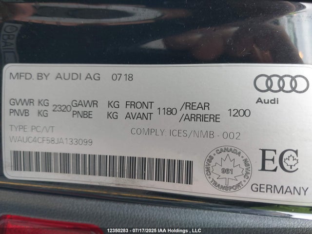 Audi S5 2018 WAUC4CF58JA133099 Image 9